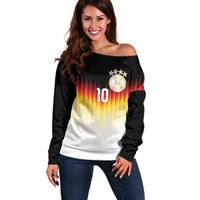 Custom Germany Football Off Shoulder Sweater Die Mannschaft 2026 - Wonder Print Shop