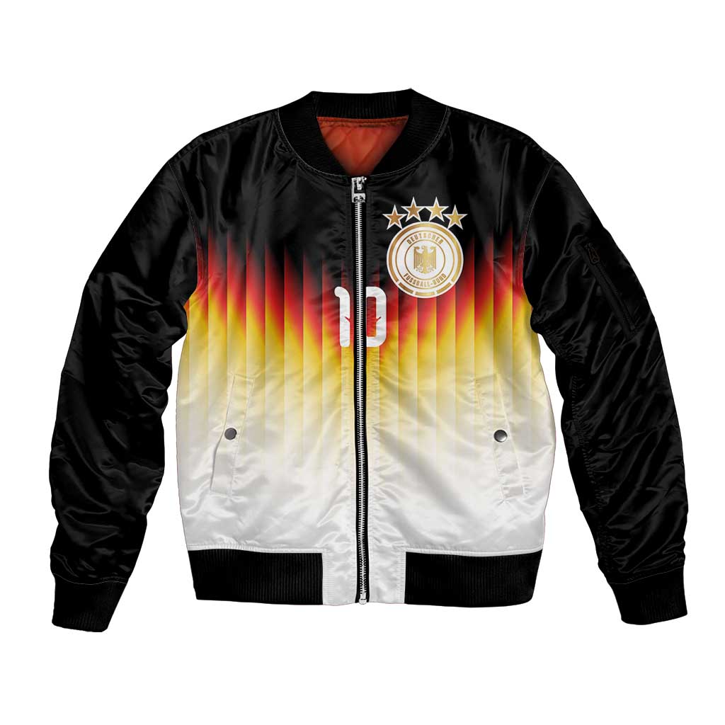 Custom Germany Football Sleeve Zip Bomber Jacket Die Mannschaft 2026 - Wonder Print Shop