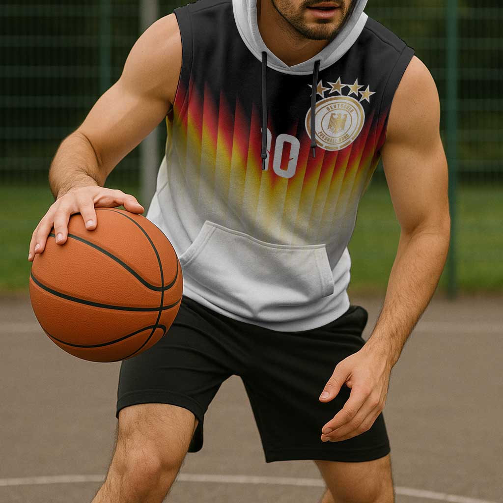 Custom Germany Football Sleeveless Hoodie Die Mannschaft 2026 - Wonder Print Shop
