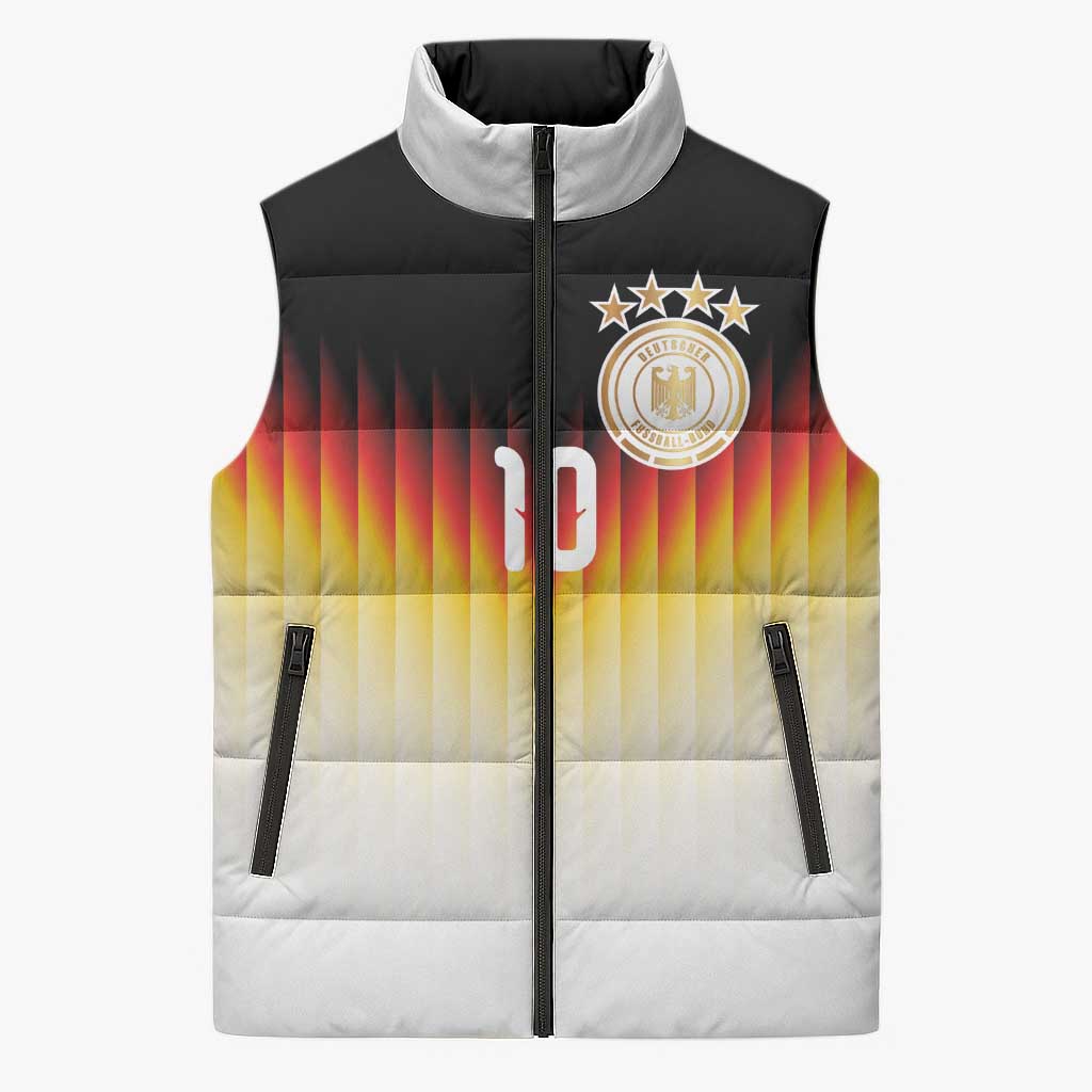 Custom Germany Football Sleeveless Puffer Jacket Die Mannschaft 2026 - Wonder Print Shop