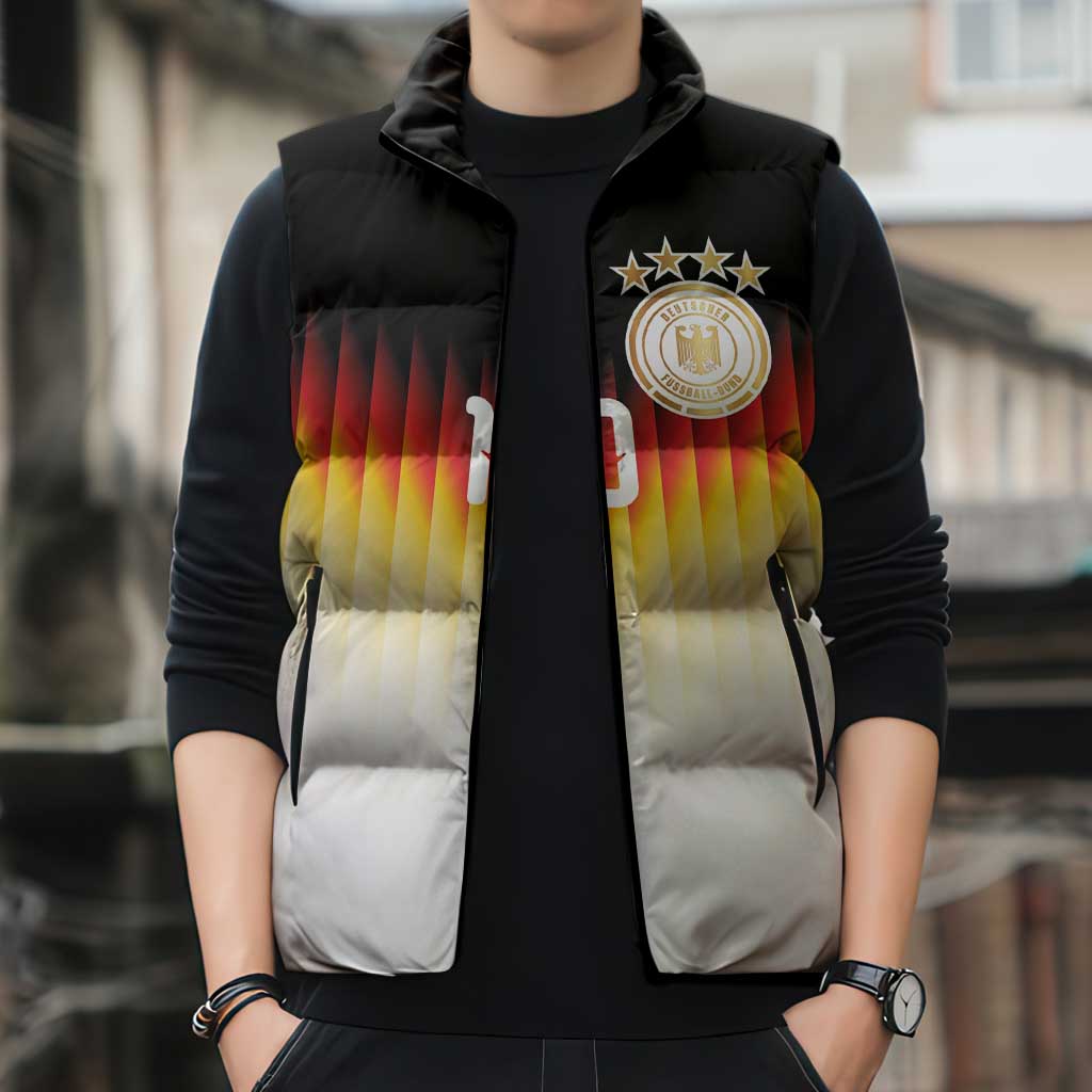 Custom Germany Football Sleeveless Puffer Jacket Die Mannschaft 2026 - Wonder Print Shop