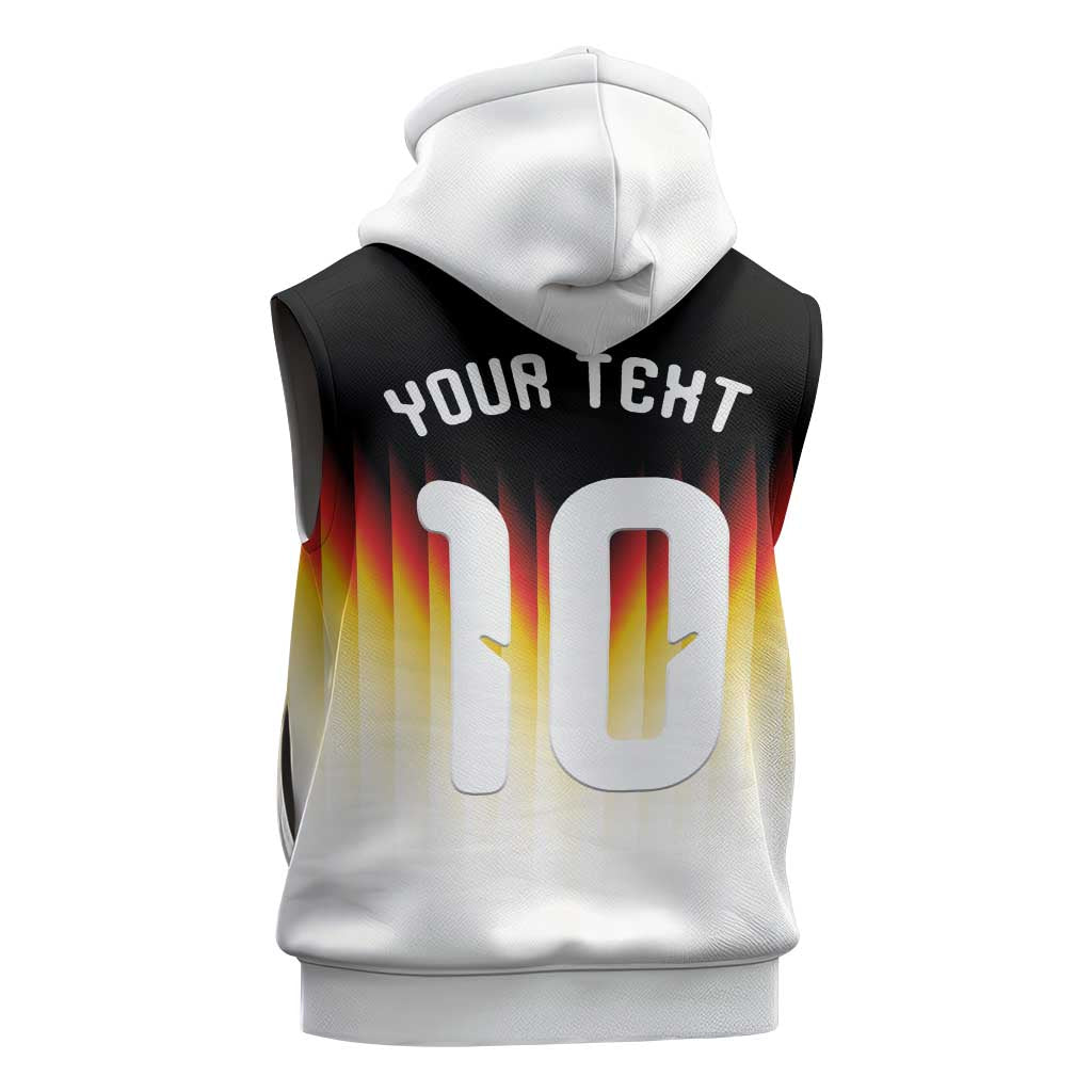 Custom Germany Football Sleeveless Zip Hoodie Die Mannschaft 2026 - Wonder Print Shop