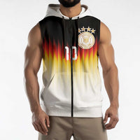 Custom Germany Football Sleeveless Zip Hoodie Die Mannschaft 2026 - Wonder Print Shop