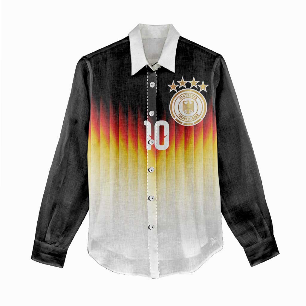 Custom Germany Football Women Casual Shirt Die Mannschaft 2026 - Wonder Print Shop