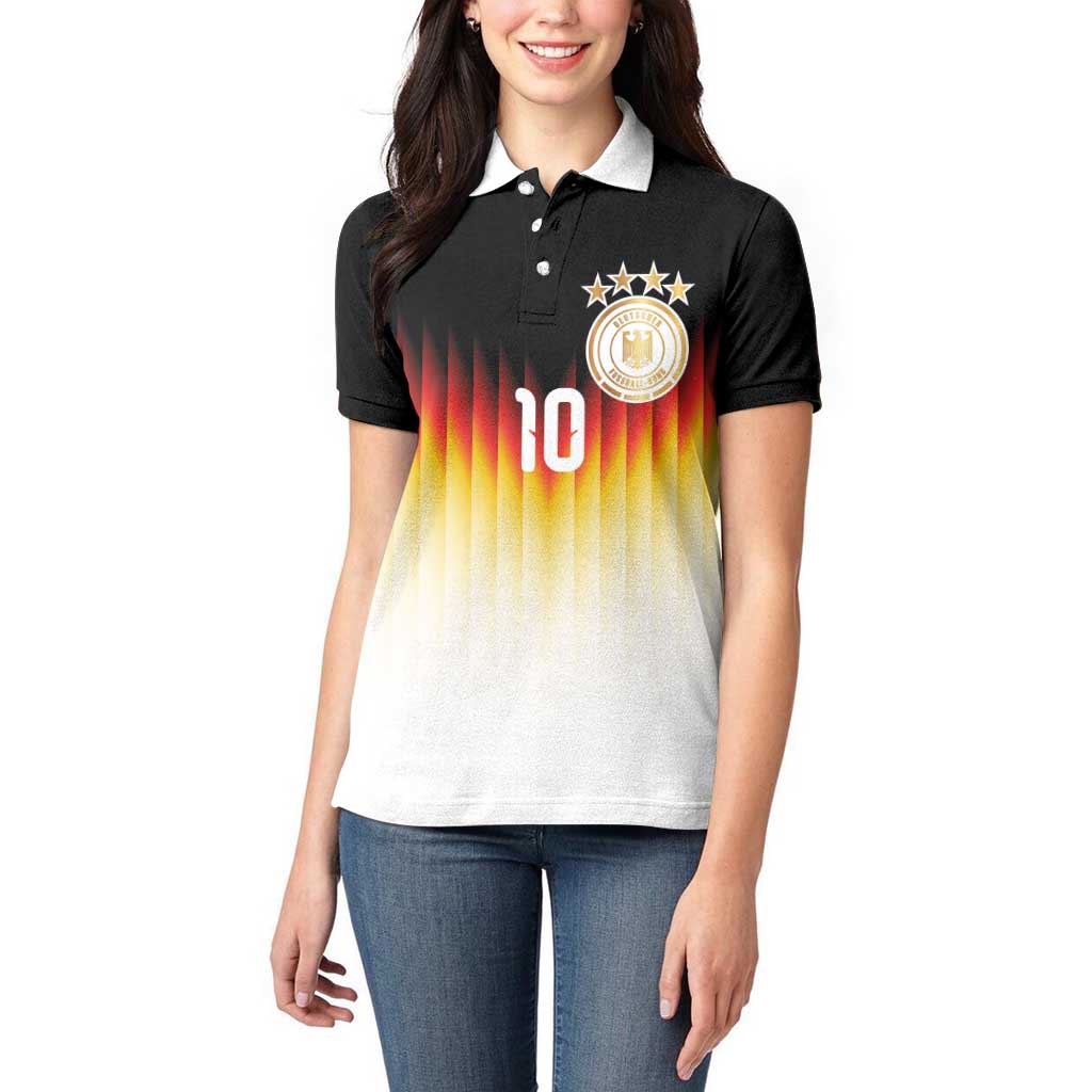 Custom Germany Football Women Polo Shirt Die Mannschaft 2026 - Wonder Print Shop