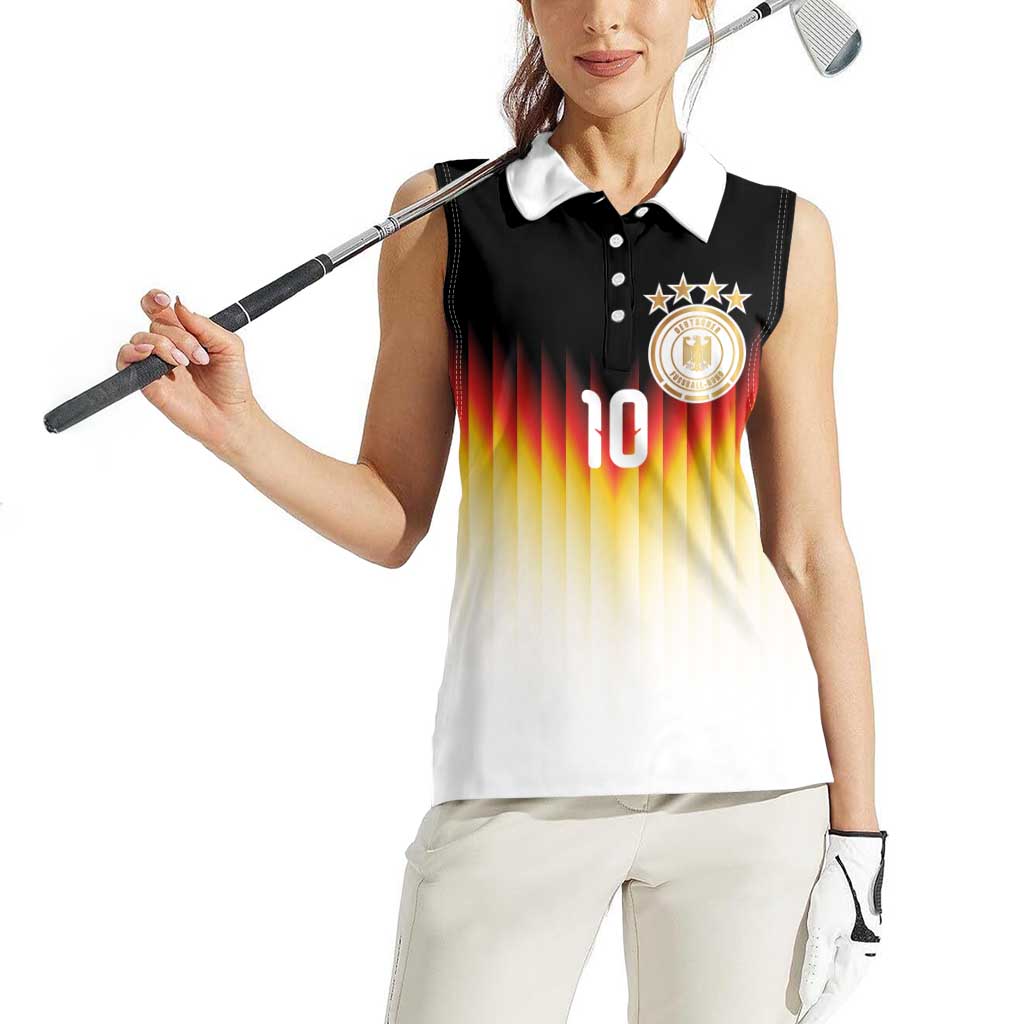 Custom Germany Football Women Sleeveless Polo Shirt Die Mannschaft 2026 - Wonder Print Shop