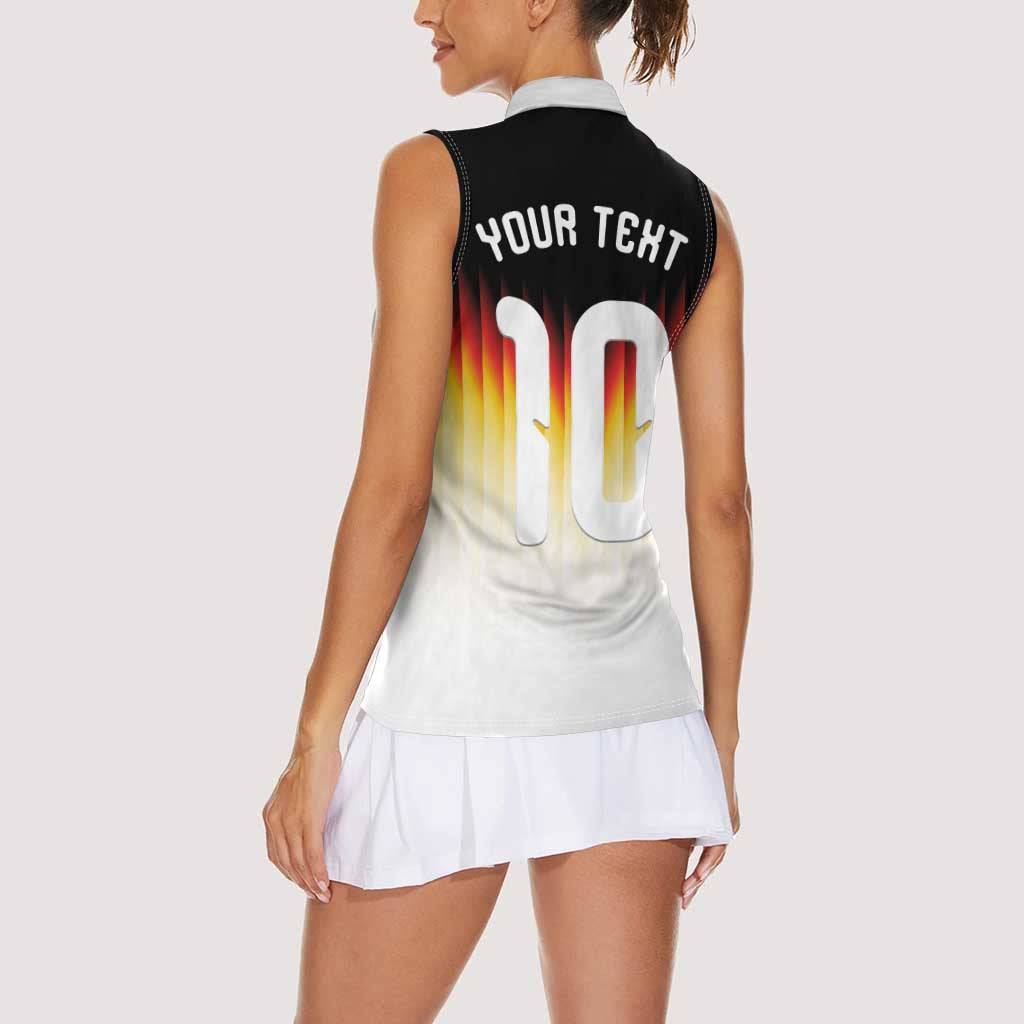 Custom Germany Football Women Sleeveless Polo Shirt Die Mannschaft 2026 - Wonder Print Shop