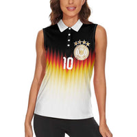 Custom Germany Football Women Sleeveless Polo Shirt Die Mannschaft 2026 - Wonder Print Shop