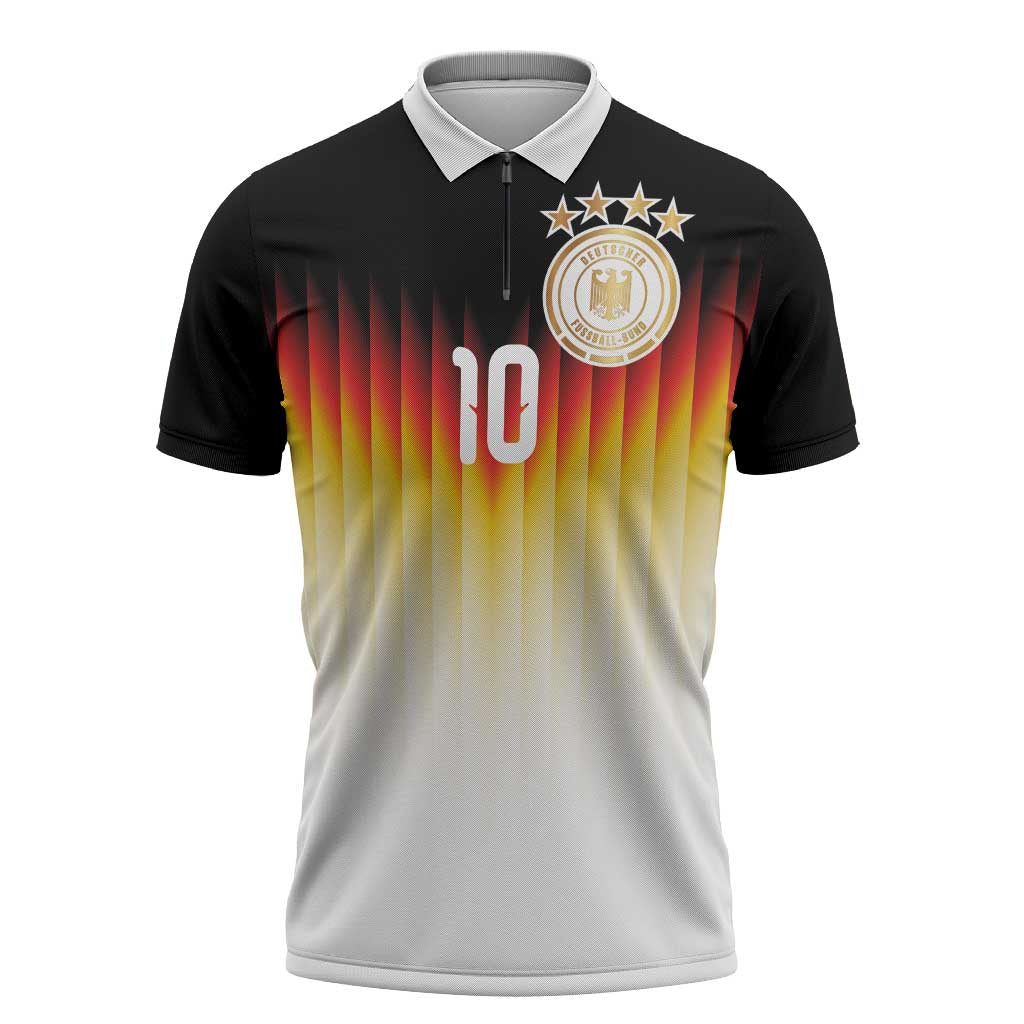 Custom Germany Football Zipper Polo Shirt Die Mannschaft 2026 - Wonder Print Shop