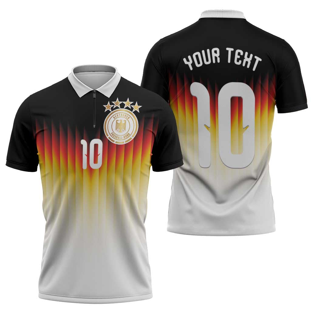 Custom Germany Football Zipper Polo Shirt Die Mannschaft 2026 - Wonder Print Shop