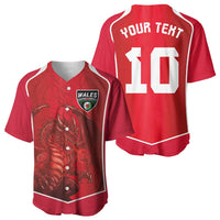 Custom Wales Football Baseball Jersey The Dragons Sporty Style - Wonder Print Shop