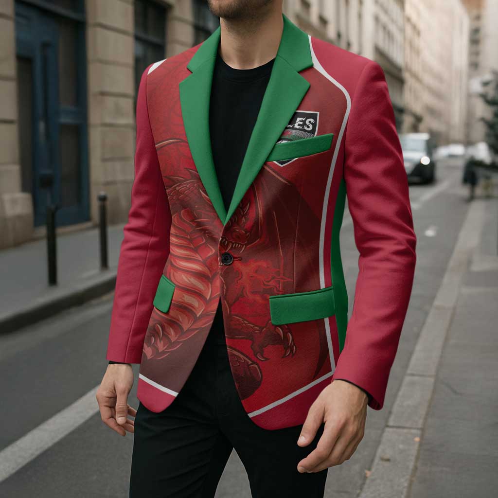 Custom Wales Football Blazer The Dragons Sporty Style - Wonder Print Shop
