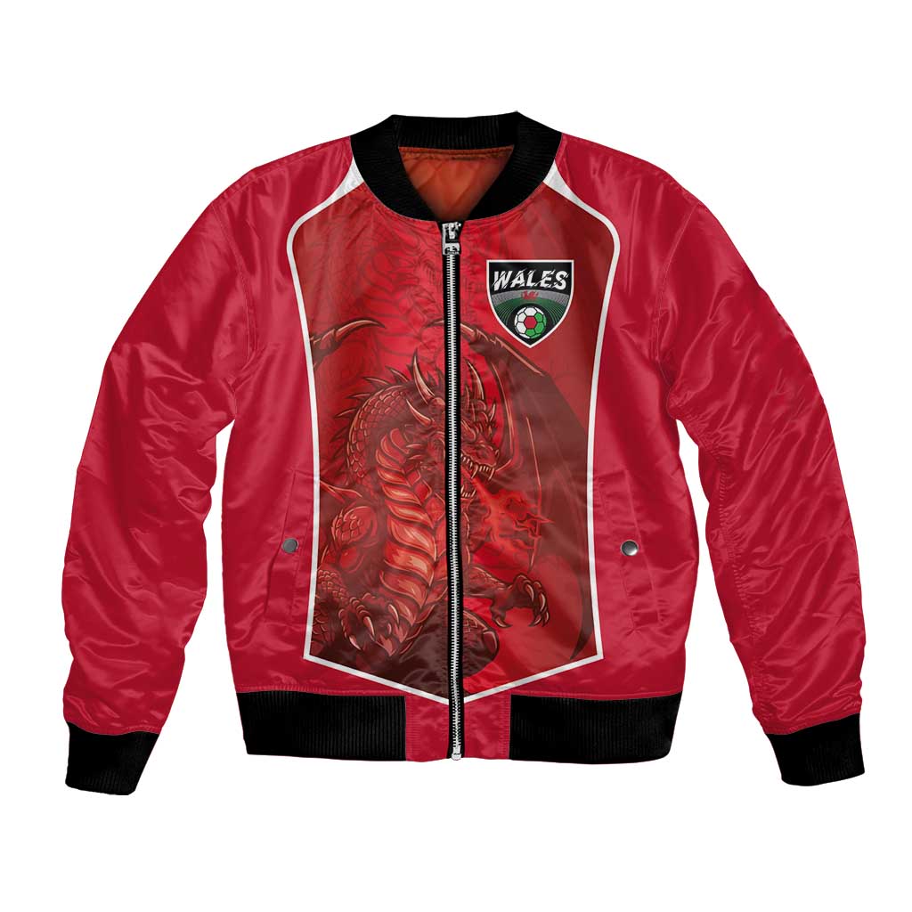 Custom Wales Football Bomber Jacket The Dragons Sporty Style - Wonder Print Shop