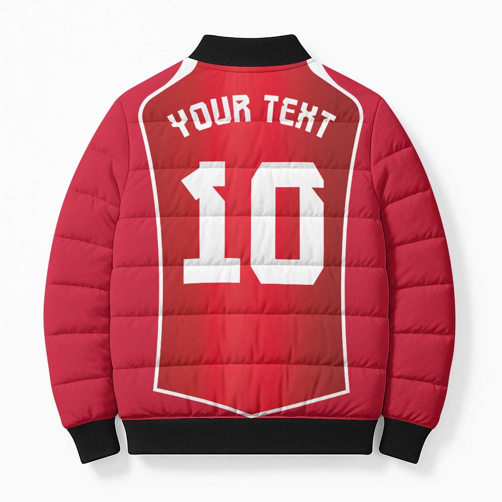 Custom Wales Football Bomber Puffer Jacket The Dragons Sporty Style - Wonder Print Shop
