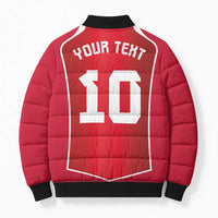 Custom Wales Football Bomber Puffer Jacket The Dragons Sporty Style - Wonder Print Shop