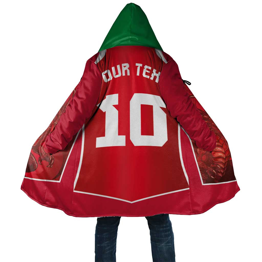 Custom Wales Football Cloak The Dragons Sporty Style - Wonder Print Shop