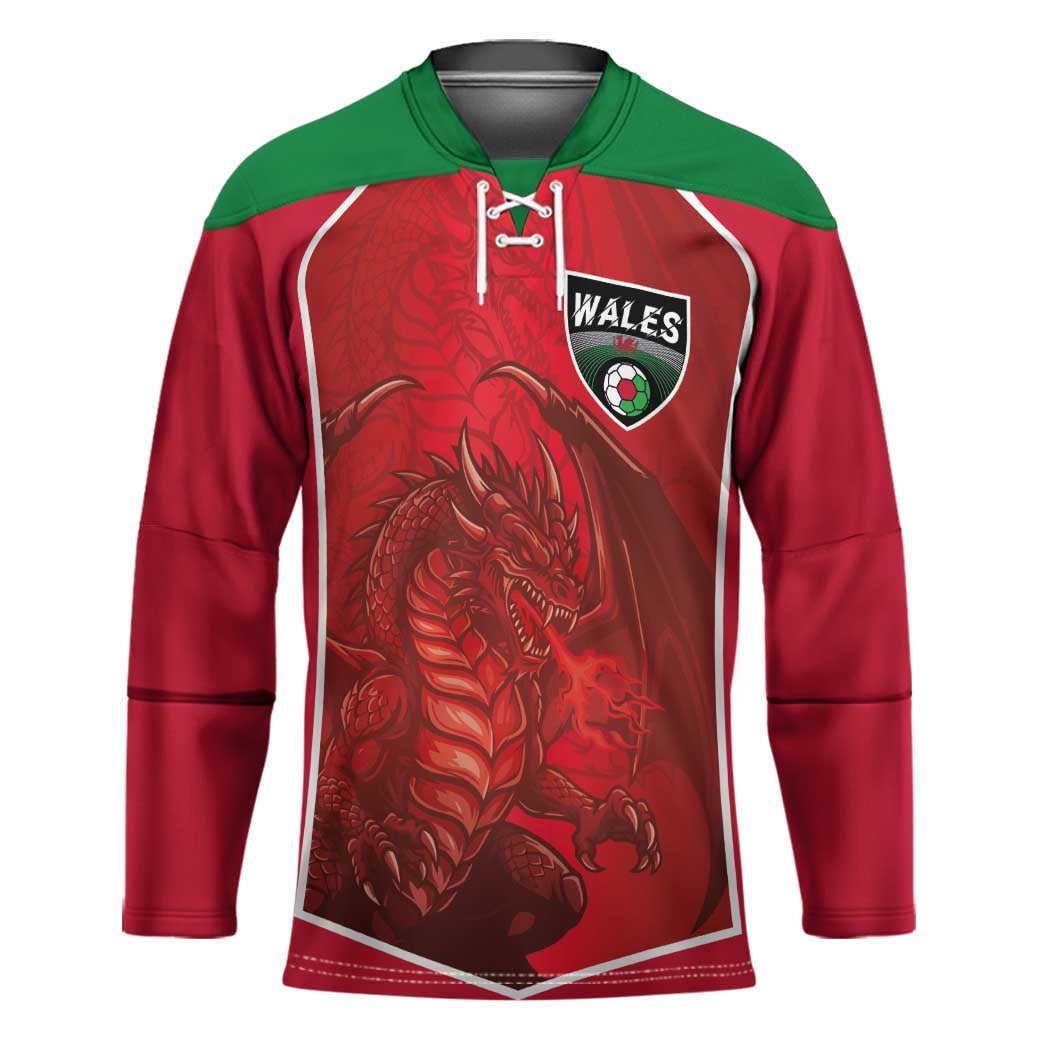 Custom Wales Football Hockey Jersey The Dragons Sporty Style - Wonder Print Shop