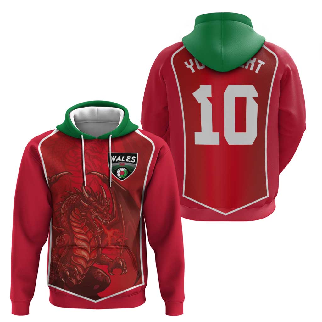 Custom Wales Football Hoodie The Dragons Sporty Style - Wonder Print Shop