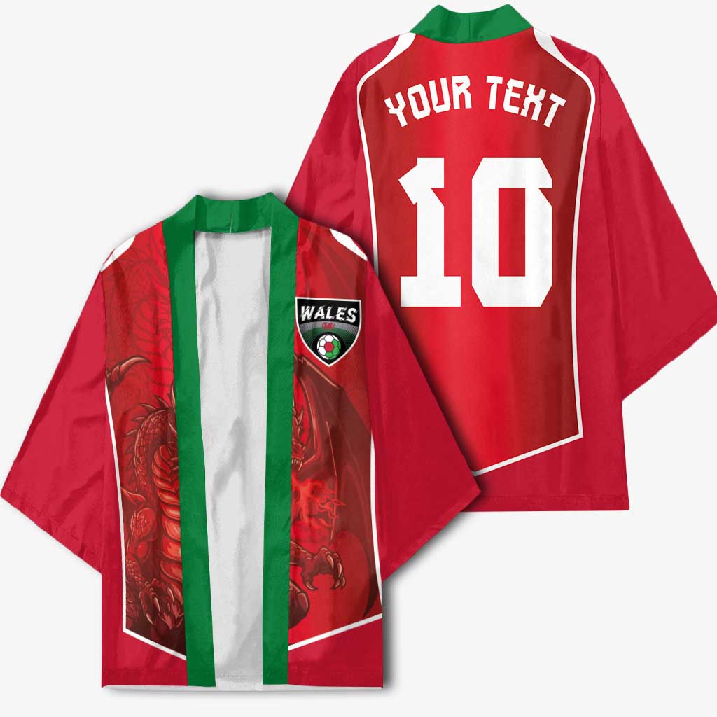 Custom Wales Football Kimono The Dragons Sporty Style - Wonder Print Shop