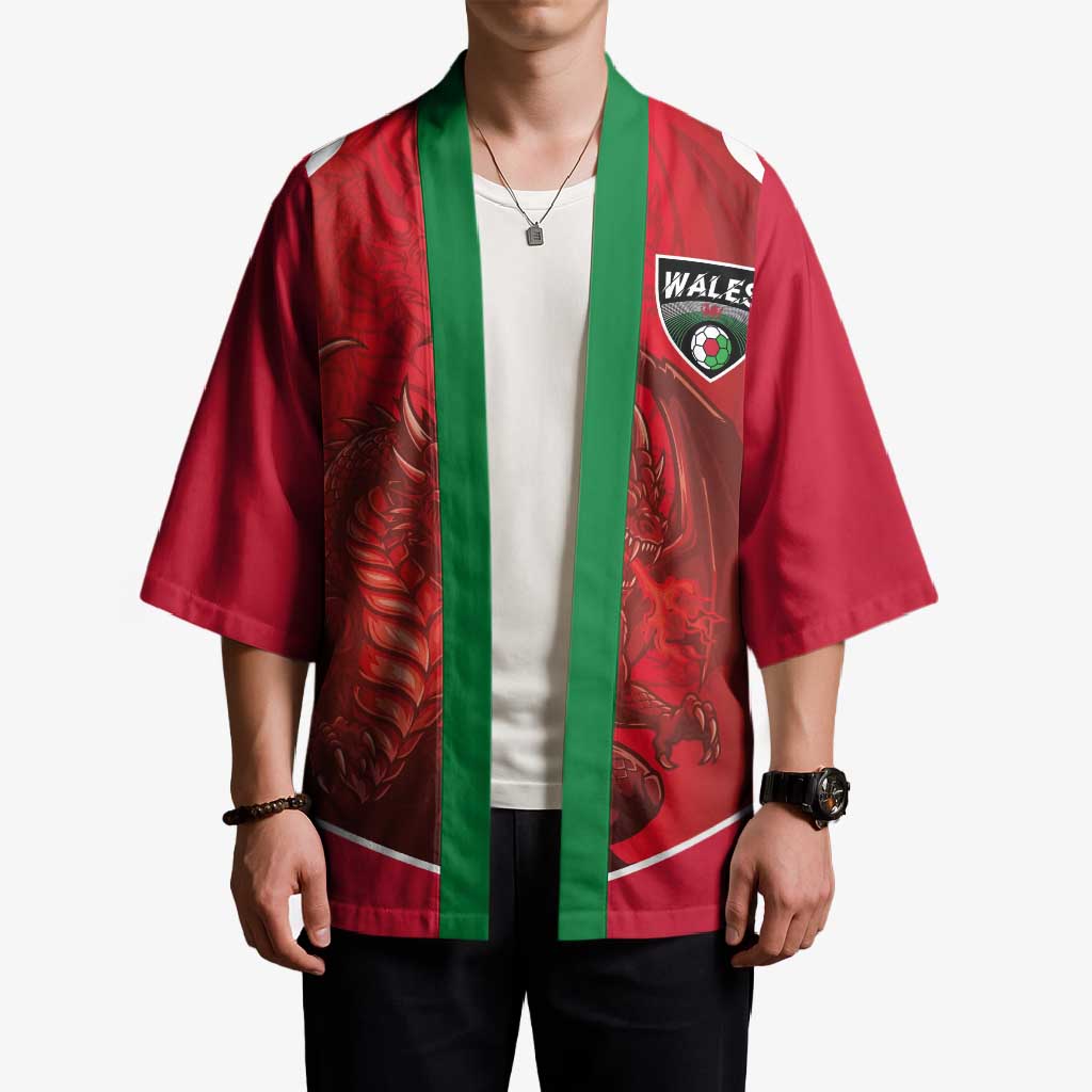 Custom Wales Football Kimono The Dragons Sporty Style - Wonder Print Shop