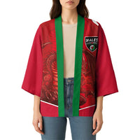 Custom Wales Football Kimono The Dragons Sporty Style - Wonder Print Shop