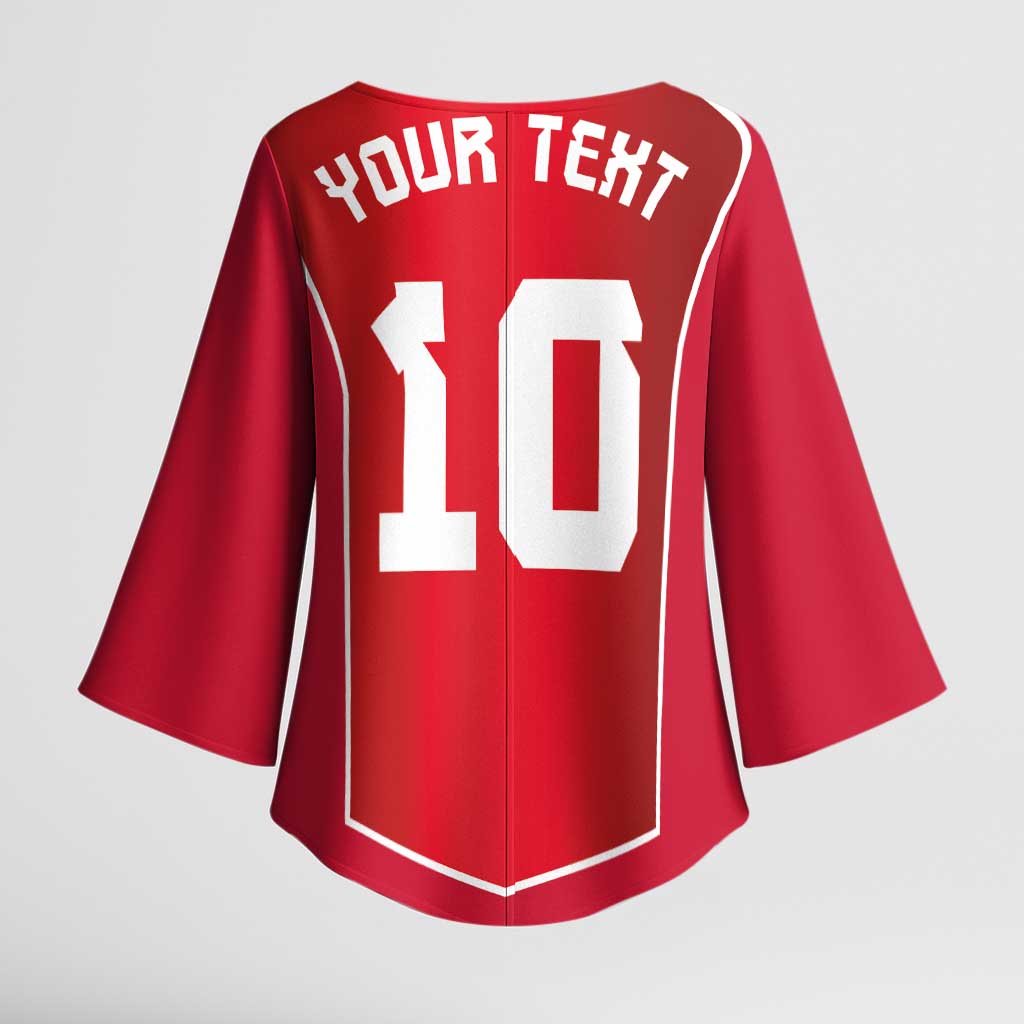 Custom Wales Football Kimono Sleeve Blouse The Dragons Sporty Style - Wonder Print Shop