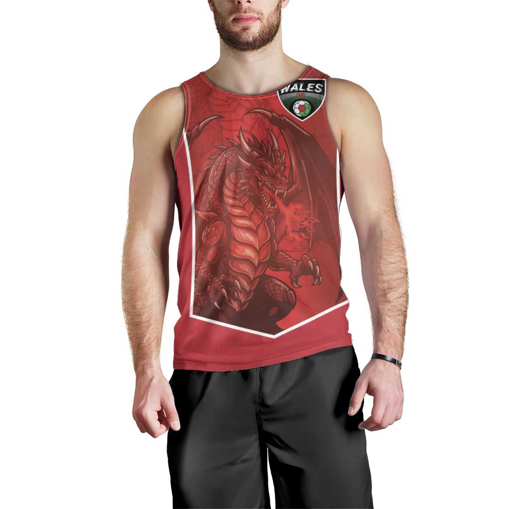 Custom Wales Football Men Tank Top The Dragons Sporty Style - Wonder Print Shop