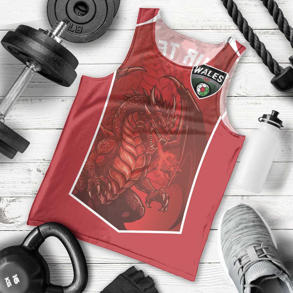 Custom Wales Football Men Tank Top The Dragons Sporty Style - Wonder Print Shop