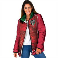 Custom Wales Football Padded Jacket The Dragons Sporty Style - Wonder Print Shop