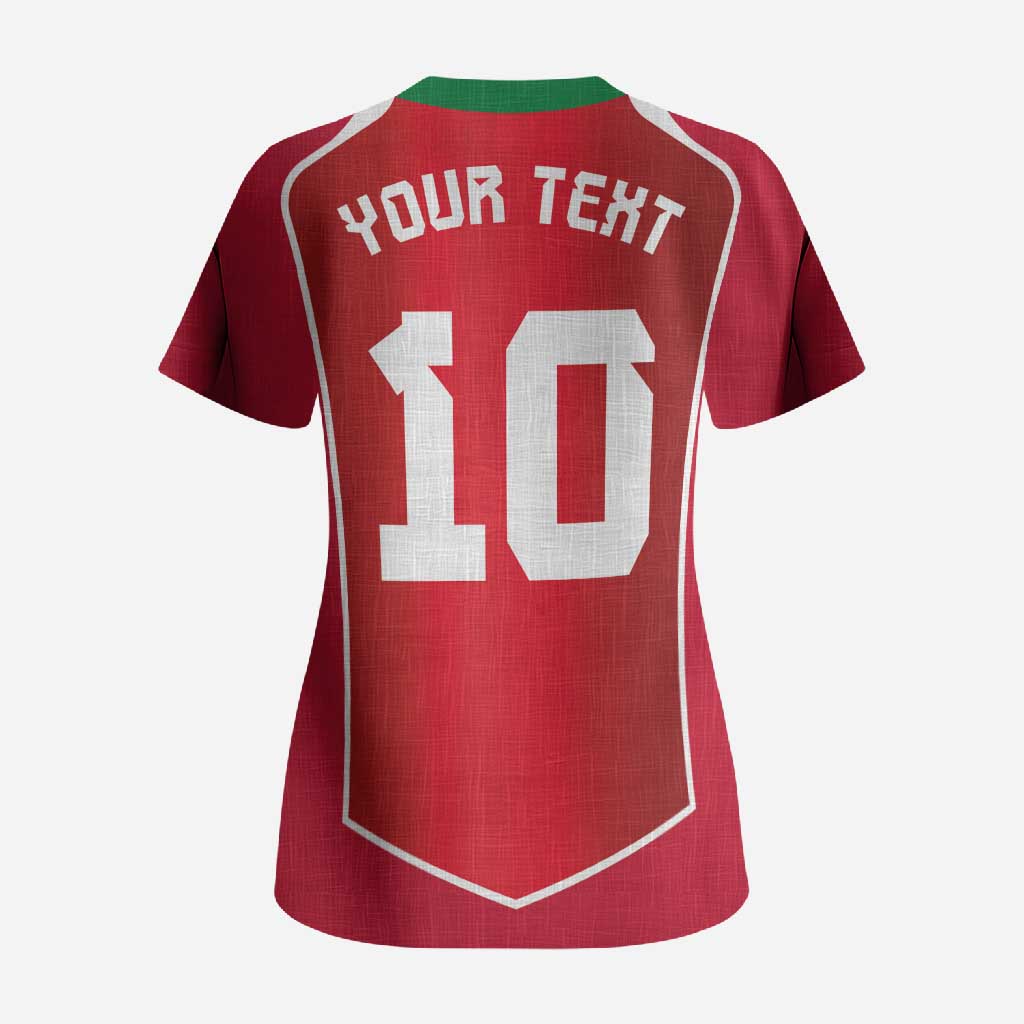 Custom Wales Football Scrub Top The Dragons Sporty Style - Wonder Print Shop