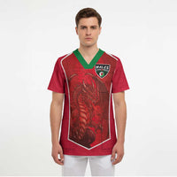 Custom Wales Football Scrub Top The Dragons Sporty Style - Wonder Print Shop