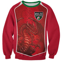 Custom Wales Football Sweatshirt The Dragons Sporty Style - Wonder Print Shop