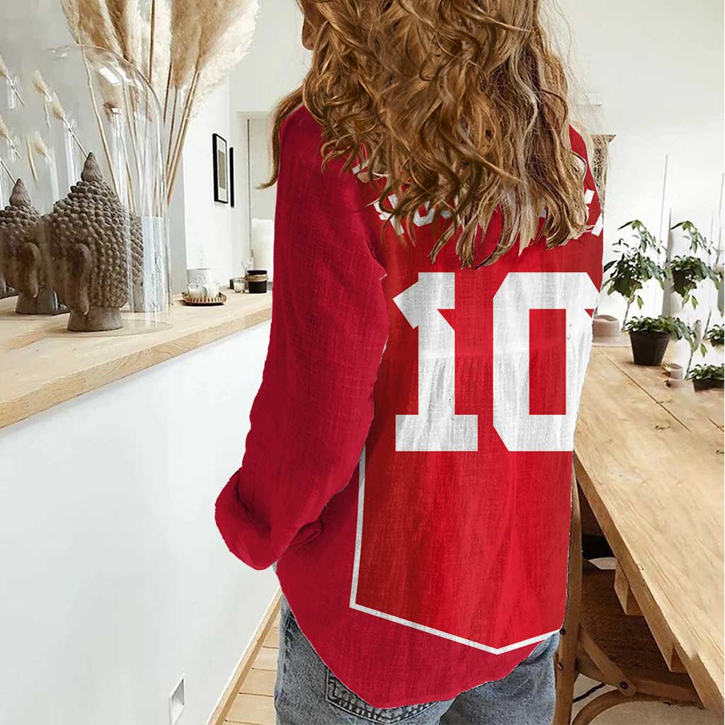 Custom Wales Football Women Casual Shirt The Dragons Sporty Style - Wonder Print Shop