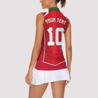 Custom Wales Football Women Sleeveless Polo Shirt The Dragons Sporty Style - Wonder Print Shop