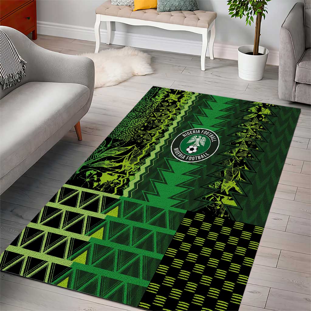 Nigeria Football Area Rug The Naija-Tribal Sporty Style - Wonder Print Shop
