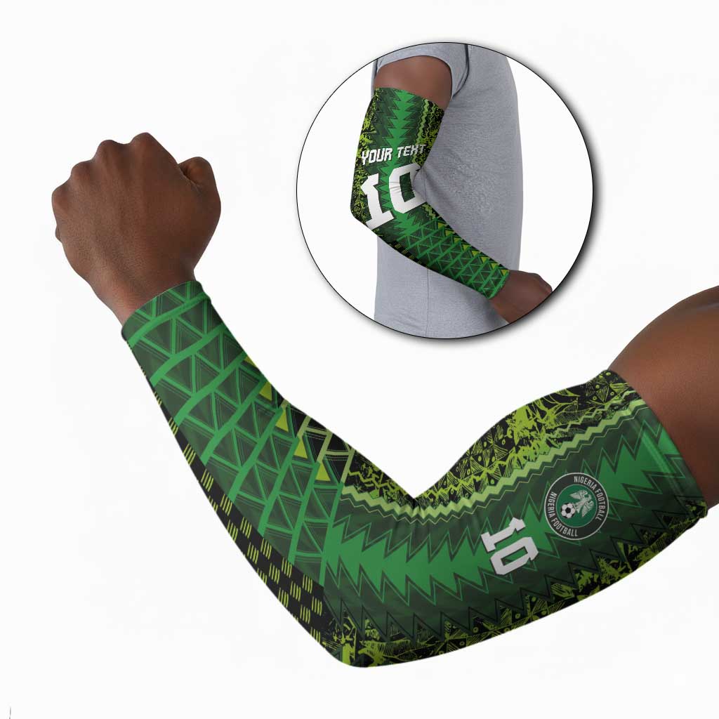 Custom Nigeria Football Arm Sleeves The Naija-Tribal Sporty Style - Wonder Print Shop