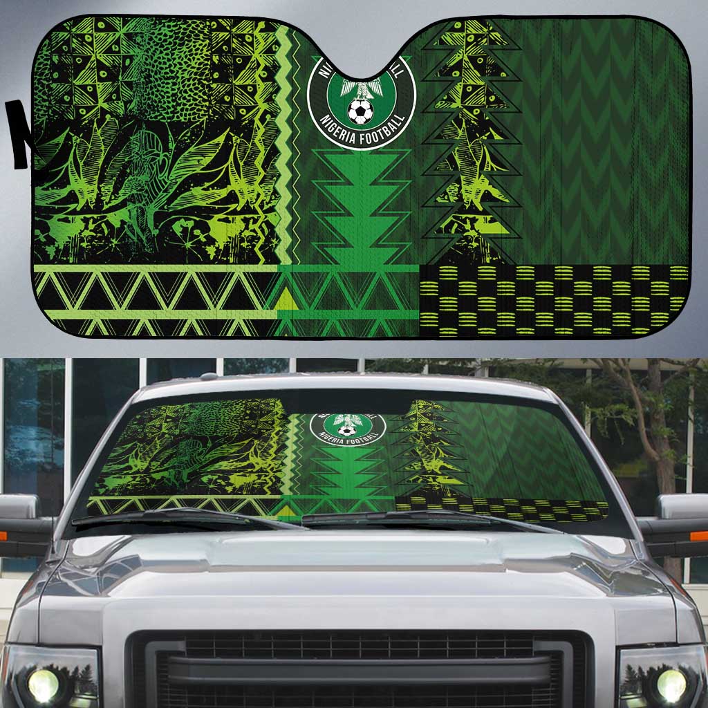 Nigeria Football Auto Sun Shade The Naija-Tribal Sporty Style - Wonder Print Shop