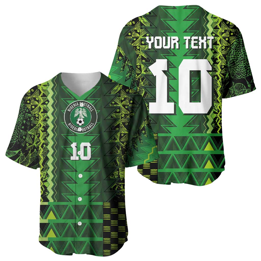 Custom Nigeria Football Baseball Jersey The Naija-Tribal Sporty Style - Wonder Print Shop