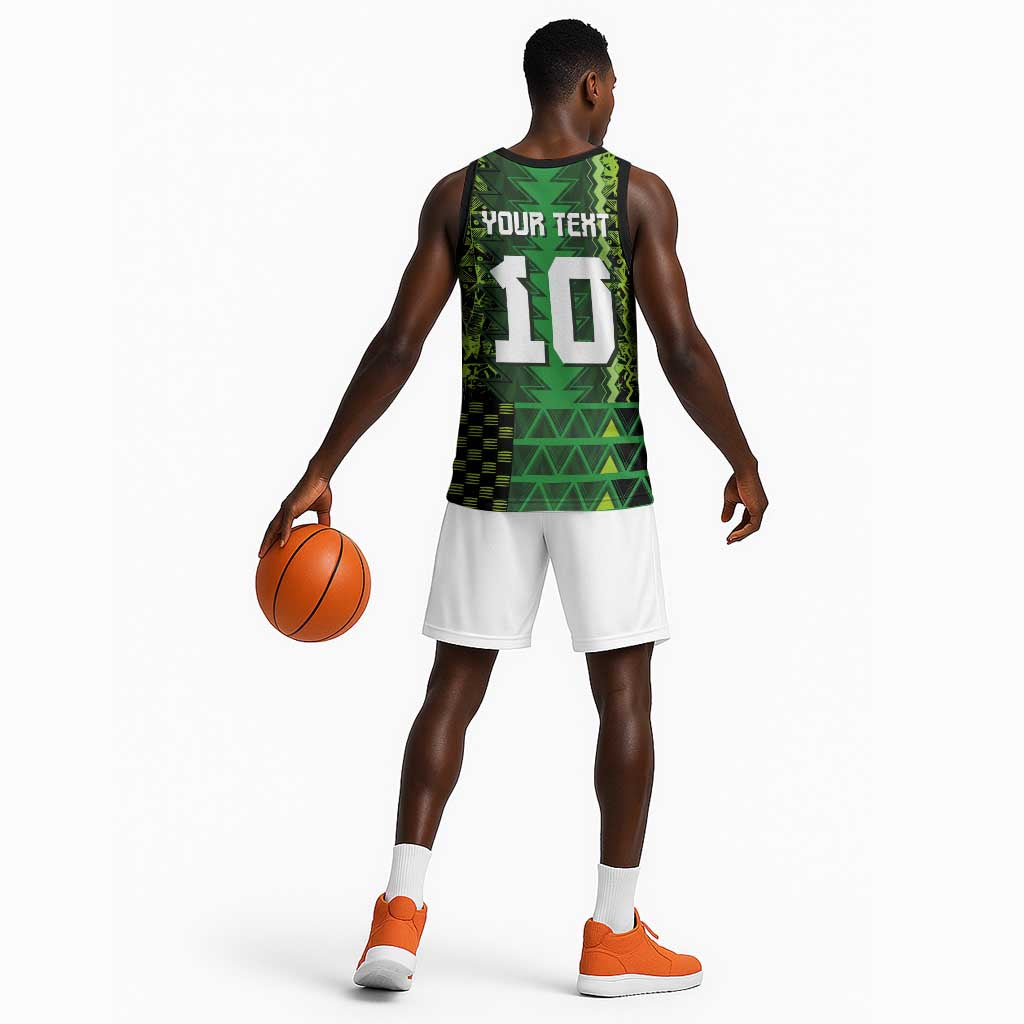 Custom Nigeria Football Basketball Jersey The Naija-Tribal Sporty Style - Wonder Print Shop