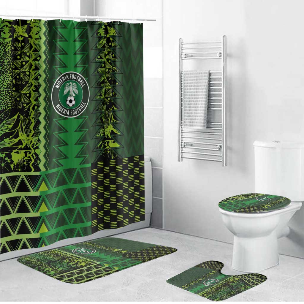 Nigeria Football Bathroom Set The Naija-Tribal Sporty Style - Wonder Print Shop