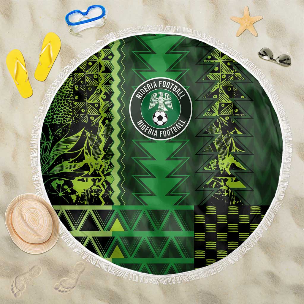 Nigeria Football Beach Blanket The Naija-Tribal Sporty Style - Wonder Print Shop