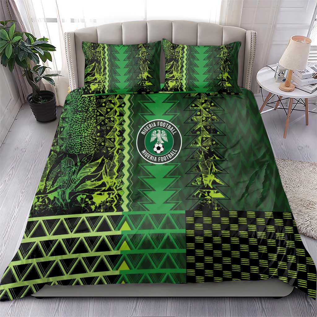 Nigeria Football Bedding Set The Naija-Tribal Sporty Style - Wonder Print Shop