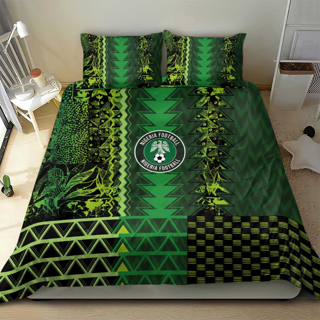 Nigeria Football Bedding Set The Naija-Tribal Sporty Style - Wonder Print Shop