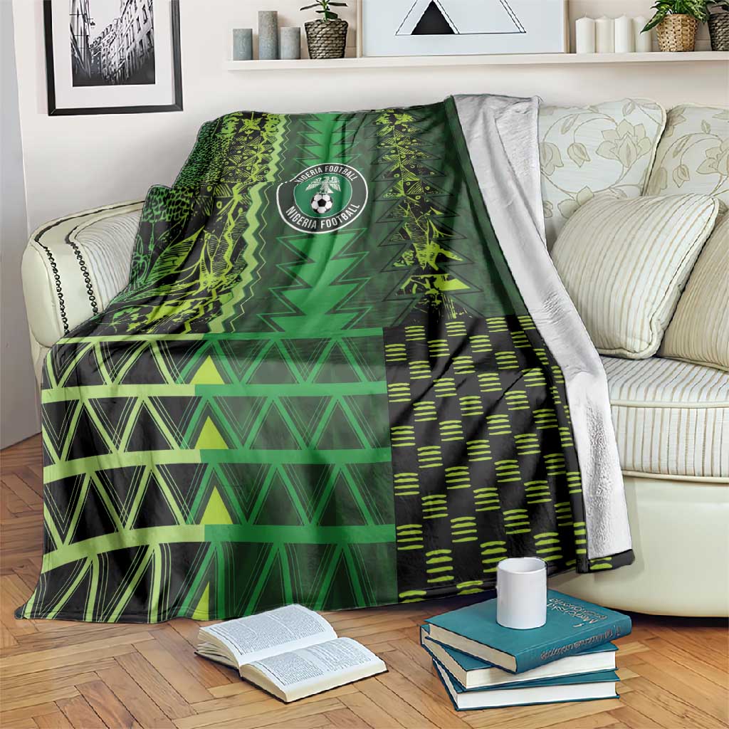 Nigeria Football Blanket The Naija-Tribal Sporty Style - Wonder Print Shop