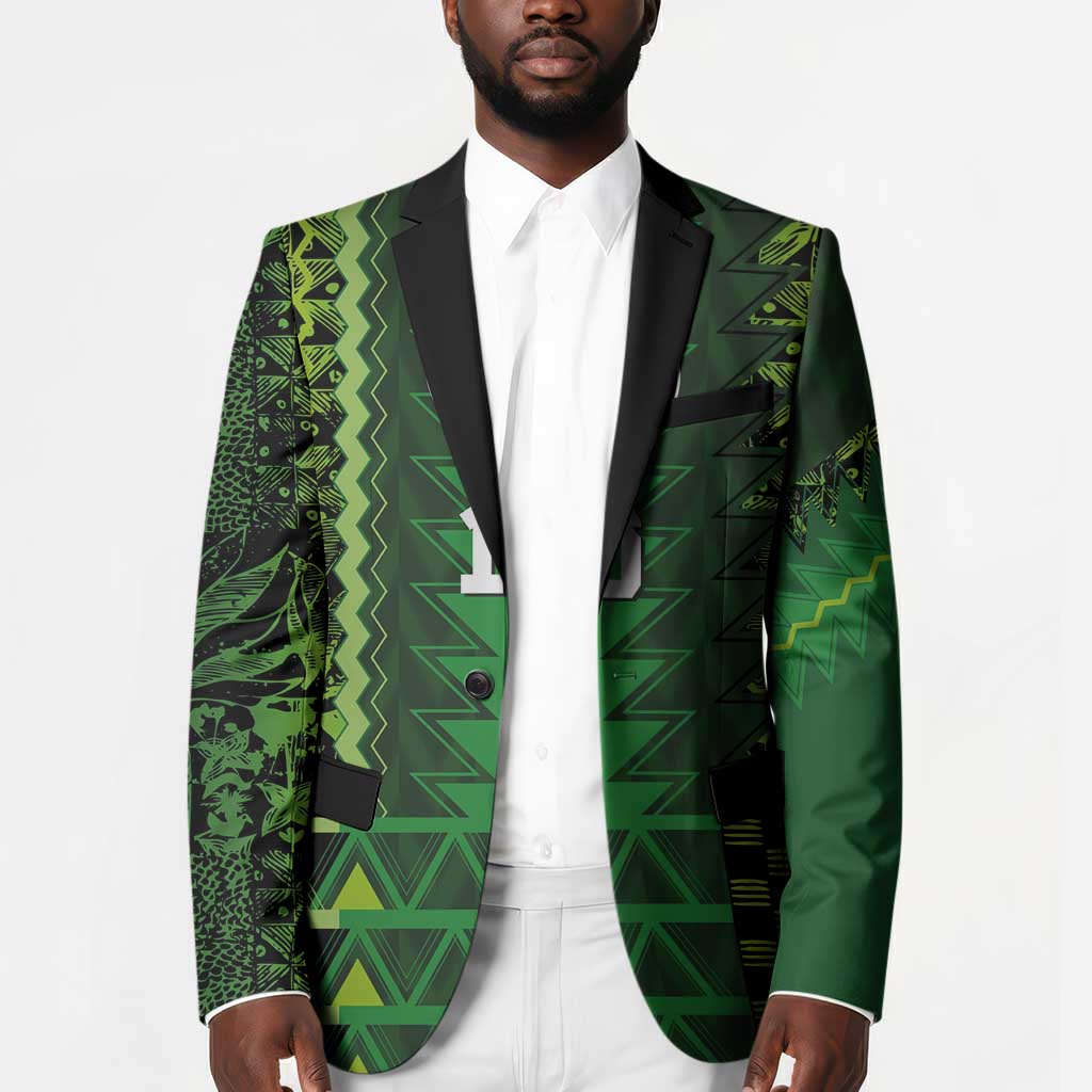 Custom Nigeria Football Blazer The Naija-Tribal Sporty Style - Wonder Print Shop