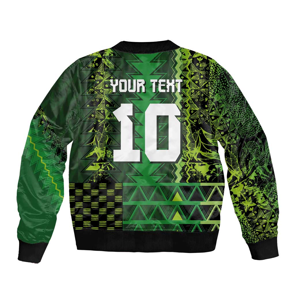 Custom Nigeria Football Bomber Jacket The Naija-Tribal Sporty Style - Wonder Print Shop