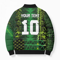 Custom Nigeria Football Bomber Puffer Jacket The Naija-Tribal Sporty Style - Wonder Print Shop