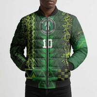 Custom Nigeria Football Bomber Puffer Jacket The Naija-Tribal Sporty Style - Wonder Print Shop