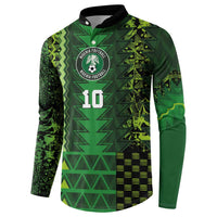 Custom Nigeria Football Button Sweatshirt The Naija-Tribal Sporty Style