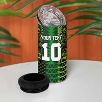 Custom Nigeria Football 4 in 1 Can Cooler Tumbler The Naija-Tribal Sporty Style - Wonder Print Shop